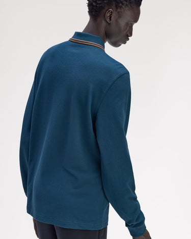 Fred Perry LS TWIN TIPPED FP SHIRT STONE - KYOTO - Fred Perry