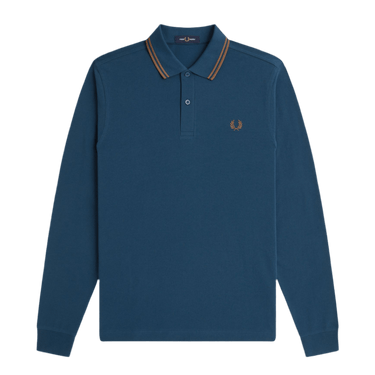 Fred Perry LS TWIN TIPPED FP SHIRT STONE - KYOTO - Fred Perry