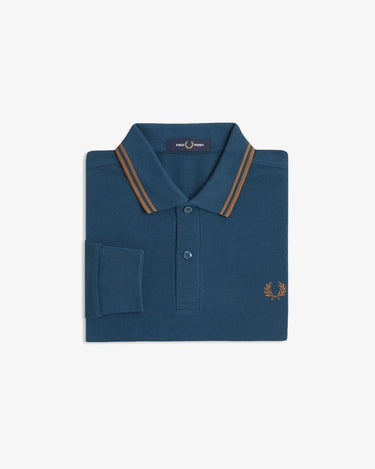 Fred Perry LS TWIN TIPPED FP SHIRT STONE - KYOTO - Fred Perry