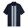 Fred Perry PANELLED BUTTON POLO Dark Airforce - KYOTO - Fred Perry