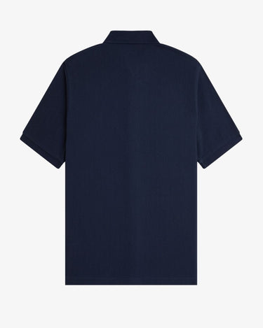 Fred Perry PANELLED BUTTON POLO Dark Airforce - KYOTO - Fred Perry