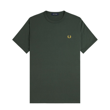 Fred Perry RINGER T - SHIRT court Green - KYOTO - Fred Perry