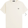 Fred Perry RINGER T - SHIRT ecru - KYOTO - Fred Perry