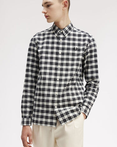 Fred Perry TARTAN OXFORD SHIRT Ecru - KYOTO - Fred Perry