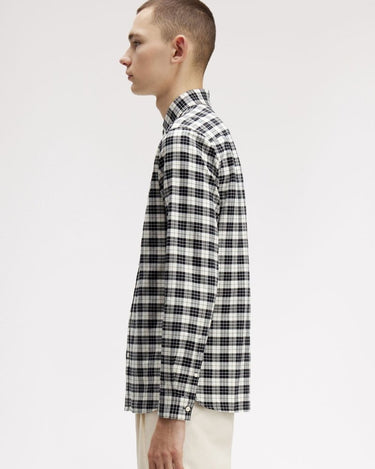Fred Perry TARTAN OXFORD SHIRT Ecru - KYOTO - Fred Perry