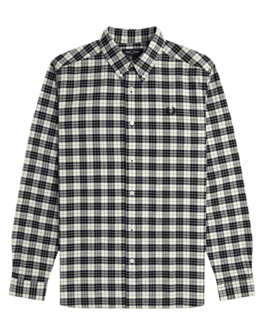 Fred Perry TARTAN OXFORD SHIRT Ecru - KYOTO - Fred Perry