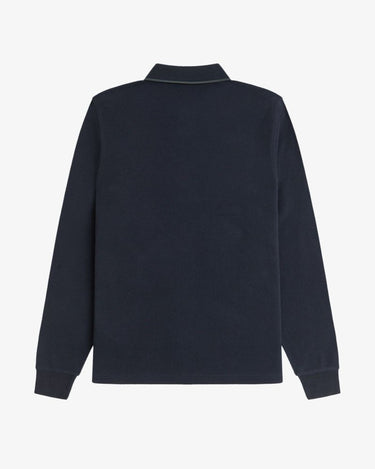 Fred Perry TEXTURED LS POLO Navy - KYOTO - Fred Perry