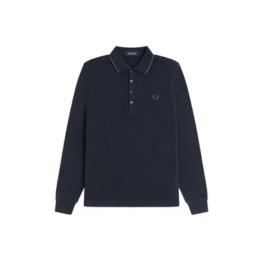 Fred Perry TEXTURED LS POLO Navy - KYOTO - Fred Perry