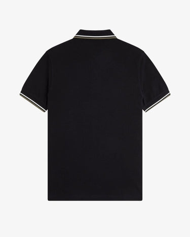 Fred Perry TWIN TIPPED FP SHIRT Black/GREEN - KYOTO - Fred Perry