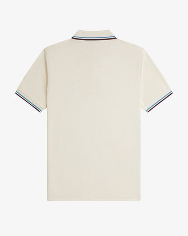 Fred Perry TWIN TIPPED FP SHIRT ECRU/OXBLOD - KYOTO - Fred Perry