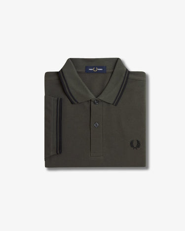 Fred Perry Twin Tipped Shirt FIELD GRN/BLACK - KYOTO - Fred Perry