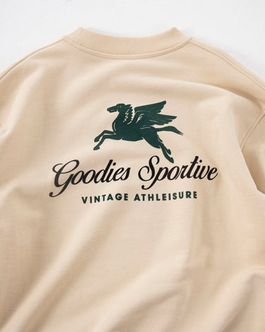 Goodies Sportiv 550GMS PREMIUM HUMMUS CREWNECK PUFF PRINT ECRU - KYOTO - Goodies Sportive