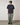 Gramicci HEMP TEE NAVY PIGMENT - KYOTO - Gramicci