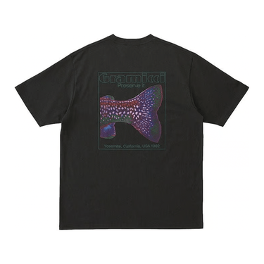 Gramicci TROUTTAIL TEE VINTAGE BLACK - KYOTO - Gramicci