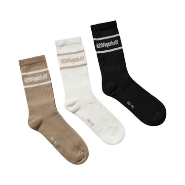 H2OFagerholt New Suck Socks 3 - pack Black/White/Creamy Grey - KYOTO - H2OFagerholt