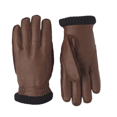 Hestra Deerskin Primaloft Rib gloves Chocolate - KYOTO - Hestra