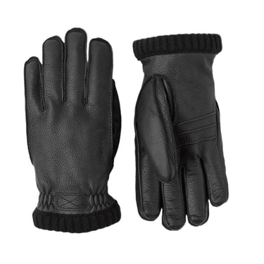 Hestra glove Deerskin Primaloft Rib Black - KYOTO - Hestra