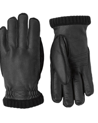 Hestra glove Deerskin Primaloft Rib Black - KYOTO - Hestra