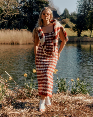 House of Sunny PICNIC HOCKNEY Kjole RED CHECK - KYOTO - House of Sunny