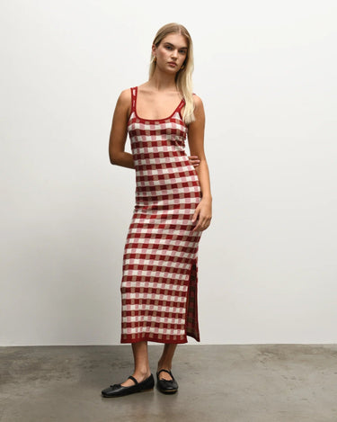 House of Sunny PICNIC HOCKNEY Kjole RED CHECK - KYOTO - House of Sunny