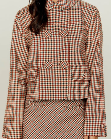 House of Sunny VOL2626 THE MARIEJACKET wine multi - KYOTO - House of Sunny