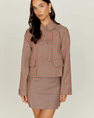 House of Sunny VOL2629 THE MARIE SKIRT wine multi - KYOTO - House of Sunny