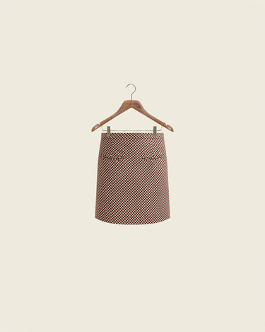 House of Sunny VOL2629 THE MARIE SKIRT wine multi - KYOTO - House of Sunny