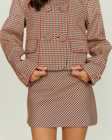 House of Sunny VOL2629 THE MARIE SKIRT wine multi - KYOTO - House of Sunny
