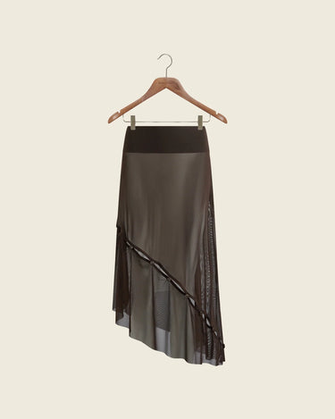 House of Sunny VOL2659 THE ROSEWOOD MESH SKIRT ROSEWOOD BROWN - KYOTO - House of Sunny
