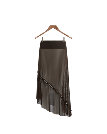 House of Sunny VOL2659 THE ROSEWOOD MESH SKIRT ROSEWOOD BROWN - KYOTO - House of Sunny