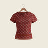House of Sunny VOL2662 RETRO CHECK MESH TOP multi - KYOTO - House of Sunny