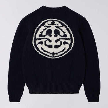 EDWIN ELLIS SWEATER-NAVY/OFF WHITE