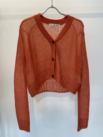 Acne Knit cardigan Rust red