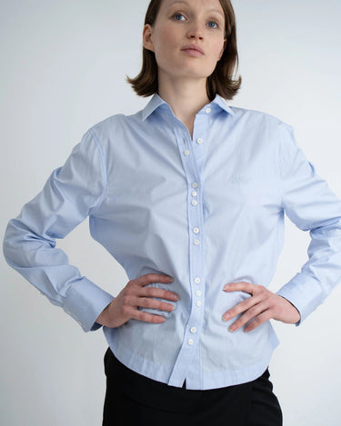 KERNEMILK ALEXANDRA SHIRT light blue stripe - KYOTO - KERNEMILK