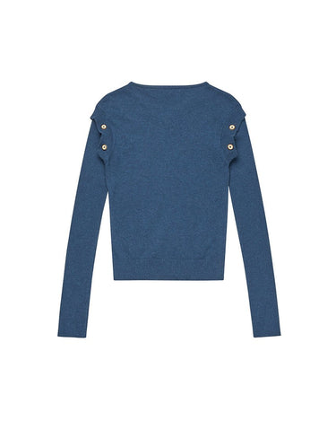 KERNEMILK Caroline cardigan blue - KYOTO - KERNEMILK
