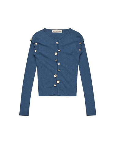 KERNEMILK Caroline cardigan blue - KYOTO - KERNEMILK