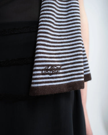 KERNEMILK LOLA SCARF Light blue, stripe - KYOTO - KERNEMILK