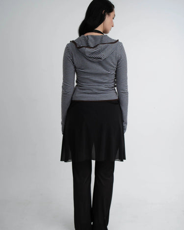 KERNEMILK LOONEY CARDIGAN Light blue, stripe - KYOTO - KERNEMILK