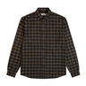 KESTIN Raeburn Button Down Shirt CHARCOAL / KHAKI CHECK - KYOTO - KESTIN