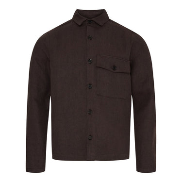 KLAUS SAMSØE Overshirt Brown Kvadrat NY - KYOTO - KLAUS SAMSØE