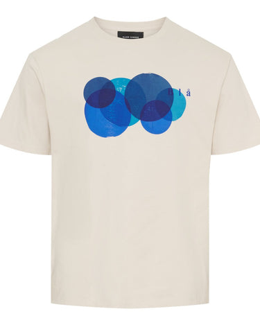 KLAUS SAMSØE T-shirt Sand m blå - KYOTO - KLAUS SAMSØE