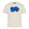 KLAUS SAMSØE T-shirt Sand m blå - KYOTO - KLAUS SAMSØE