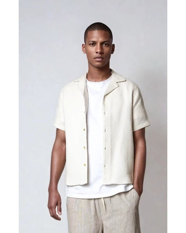 Kyoto Berry Honeycomb Skjorte Offwhite - KYOTO - Kyoto