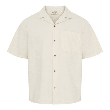 Kyoto Joseph Embossed Skjorte Offwhite - KYOTO - Kyoto