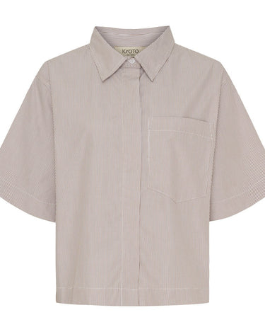 Kyoto KYSally SS Shirt White/Brown - KYOTO - Kyoto