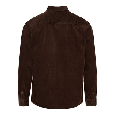 Kyoto KYSigurd Mens LS Shirt Fløjl Brown - KYOTO - Kyoto