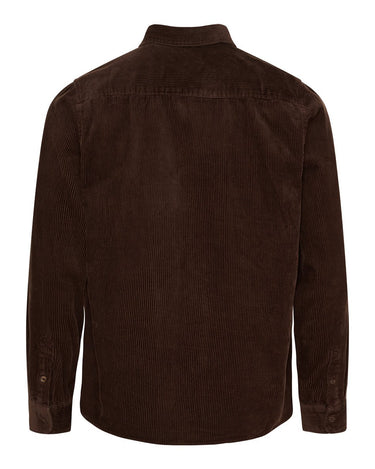 Kyoto KYSigurd Mens LS Shirt Fløjl Brown - KYOTO - Kyoto