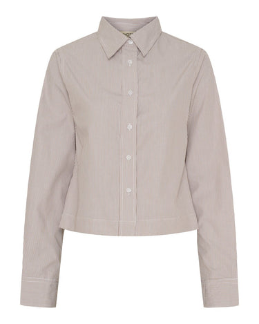 Kyoto KYVictoria LS Shirt White/Brown - KYOTO - Kyoto