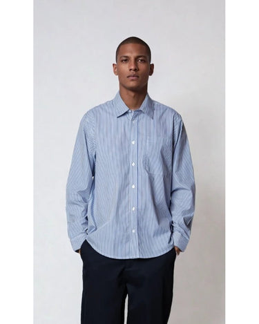 KYOTO Oscar Shirt PLST Skjorte Blue Stripe - KYOTO - Kyoto