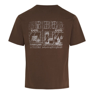 Kyoto Print T-Shirt Brown - KYOTO - Kyoto